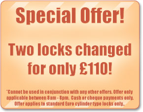 Special Offer! Two locks changed for only �110!
